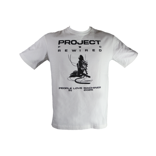 WHITE PLM TEE